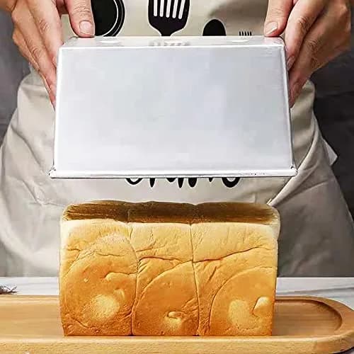 TA BEST Aluminum Steel Pullman Loaf Pan with Lid 10x3.93x4.4in Non-Stick Commercial Grade thumbnail 4