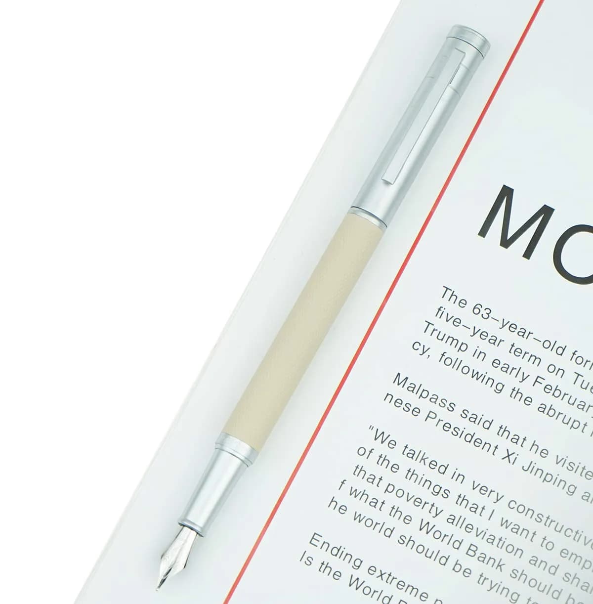 erofa Silver Birch Forest Fountain Pen Bent Nib 13.8cm (5.43in) | Smooth Ink Flow for Students & Professionals