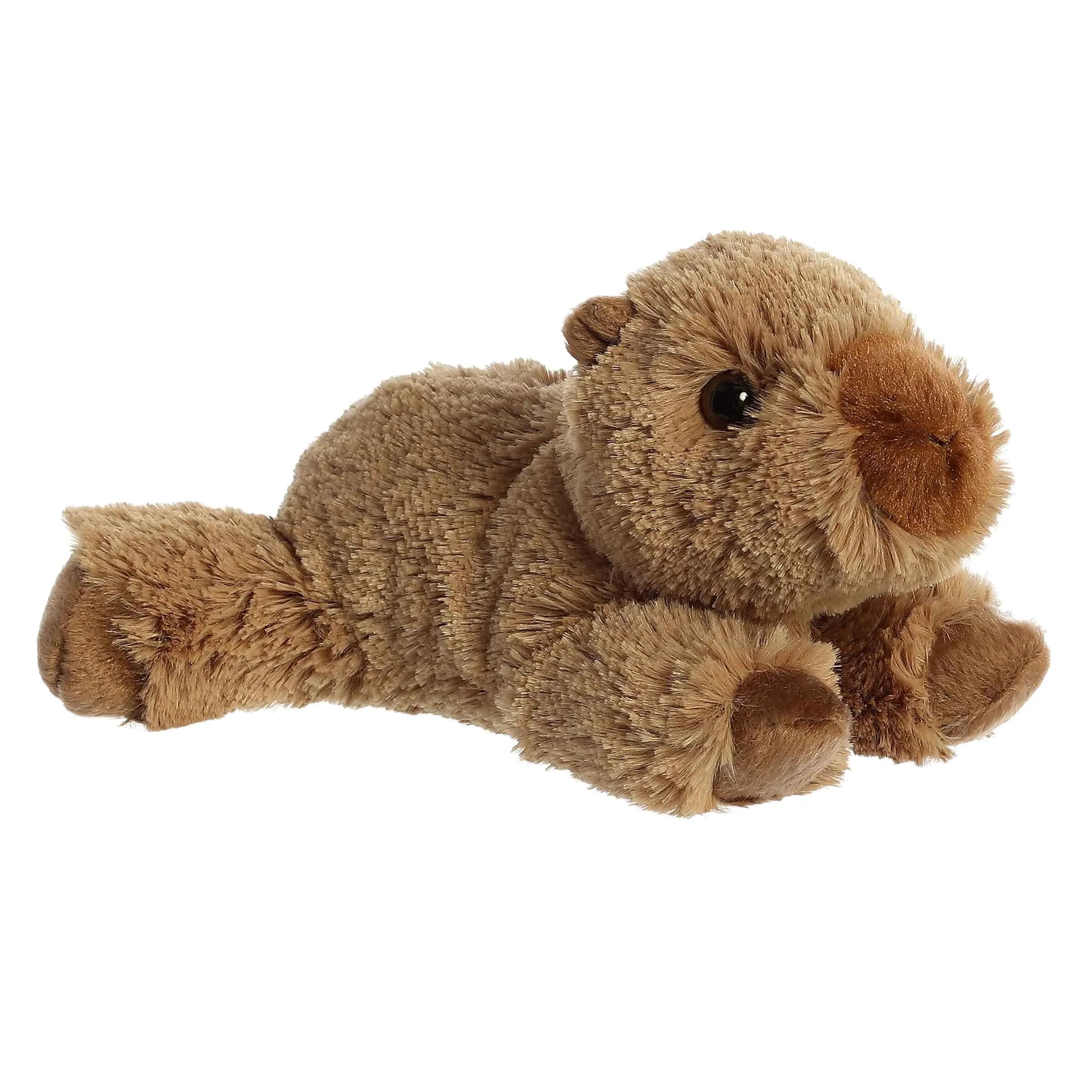 Aurora Mini Flopsie 8 inch (20.32 cm) Brown Toro Plush Toy | ASTM-Tested, Non-Toxic — Brown