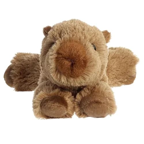 Aurora Mini Flopsie Charlie Capybara Plush Toy 23cm (9") | Soft, Huggable, Bean-Filled Animal for All Ages thumbnail 2