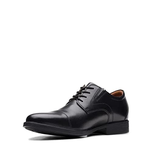 Clarks Men's Whiddon Cap Oxford Black Leather 14 US (45.7 cm) | Business Formal Lace-Up Shoes thumbnail 1