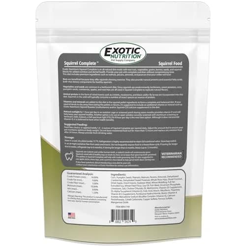 Exotic Nutrition Squirrel Complete 6.8 kg (15 lb) | Healthy Natural Food for Pet & Captive Squirrels thumbnail 6