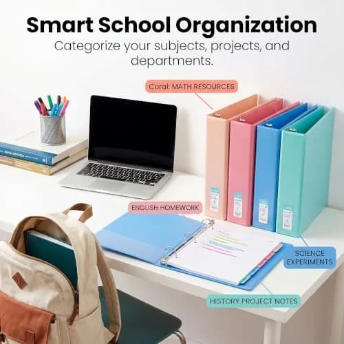 Yoobi 2 Inch 3-Ring Binders, 2 Pockets, PVC-Free, 500 Sheets | Stylish Office & School Organizer thumbnail 3