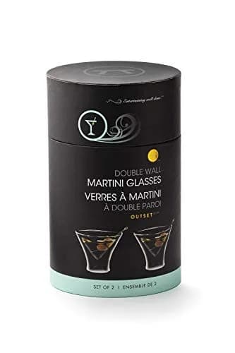 Outset Double Wall Martini Glasses Set of 2, 133ml (4.5 Fl Oz) | Insulated Borosilicate Glassware thumbnail 8