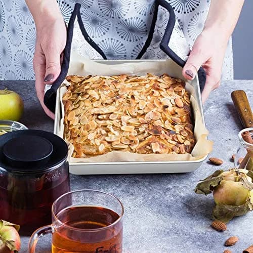 E-far 8 x 8-Inch Stainless Steel Baking Pan Set | Healthy, Durable & Dishwasher Safe thumbnail 6