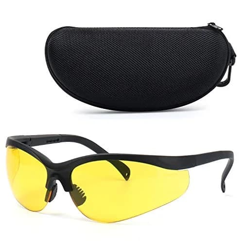 LaneTop Safety Glasses ANSI Z87.1 Impact Polycarbonate Yellow Lens | UV400 Eye Protection for Shooting Range thumbnail 2