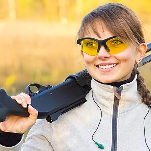 LaneTop Safety Glasses ANSI Z87.1 Impact Polycarbonate Yellow Lens | UV400 Eye Protection for Shooting Range thumbnail 3