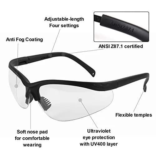 LaneTop Shooting Glasses for Men and Women | Impact-Resistant ANSI Z87.1 UV400 Safety Eyewear thumbnail 4
