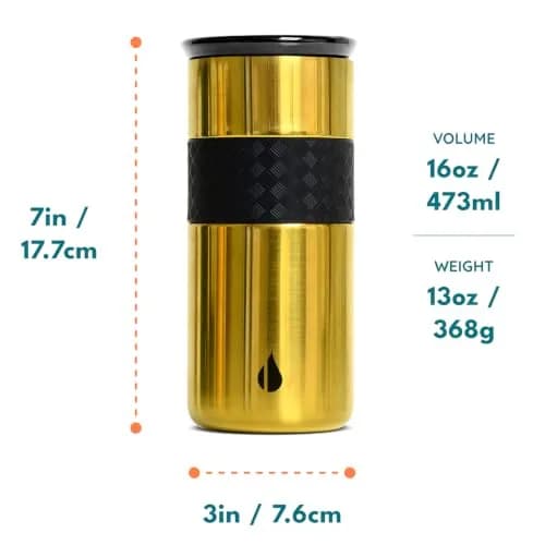 Elemental Artisan 16oz Triple-Wall Insulated Coffee Tumbler w/Ceramic Lid | Keeps Drinks Hot 6 Hrs, Cold 18 Hrs thumbnail 4