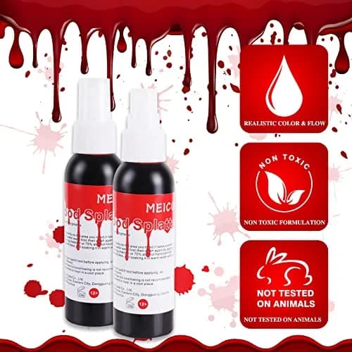 MEICOLY SFX Makeup Kit with Scar Wax & Fake Blood Spray, 7 Piece Set | Realistic Wound Effects thumbnail 3