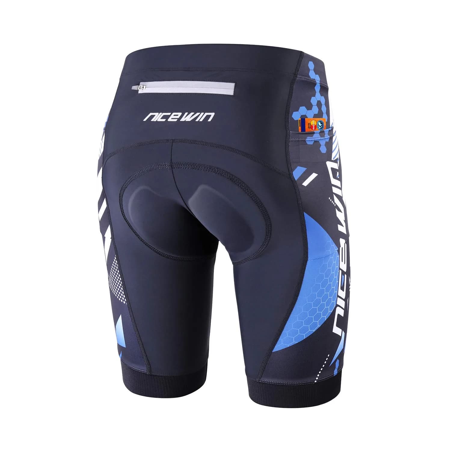 NICEWIN Men's Cycling Shorts Anti-Slip Leg 4D Padded Bike Shorts with 3-Pockets Breathable Biking Bicycle Motorcycle Half-Pants Blue XL | Professional Ride Comfort - main product image