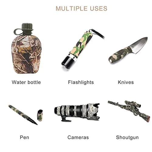EAmber Camo Wrap Tape 5cm x 4.5m (2in x 14.76ft) | Self-Adhesive & Reusable Concealment Gear thumbnail 4