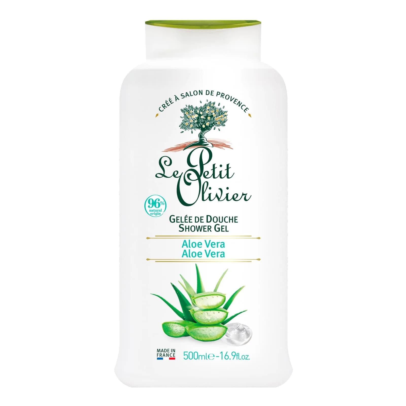 Le Petit Olivier Aloe Vera Shower Gel 16.9 Fl Oz | Moisturizing & pH Neutral for All Skin Types - main product image