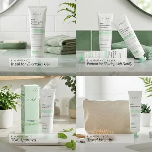 Boka Ela Mint Toothpaste - Fluoride Free with Nano Hydroxyapatite, 118 ml (4 Fl Oz) thumbnail 5