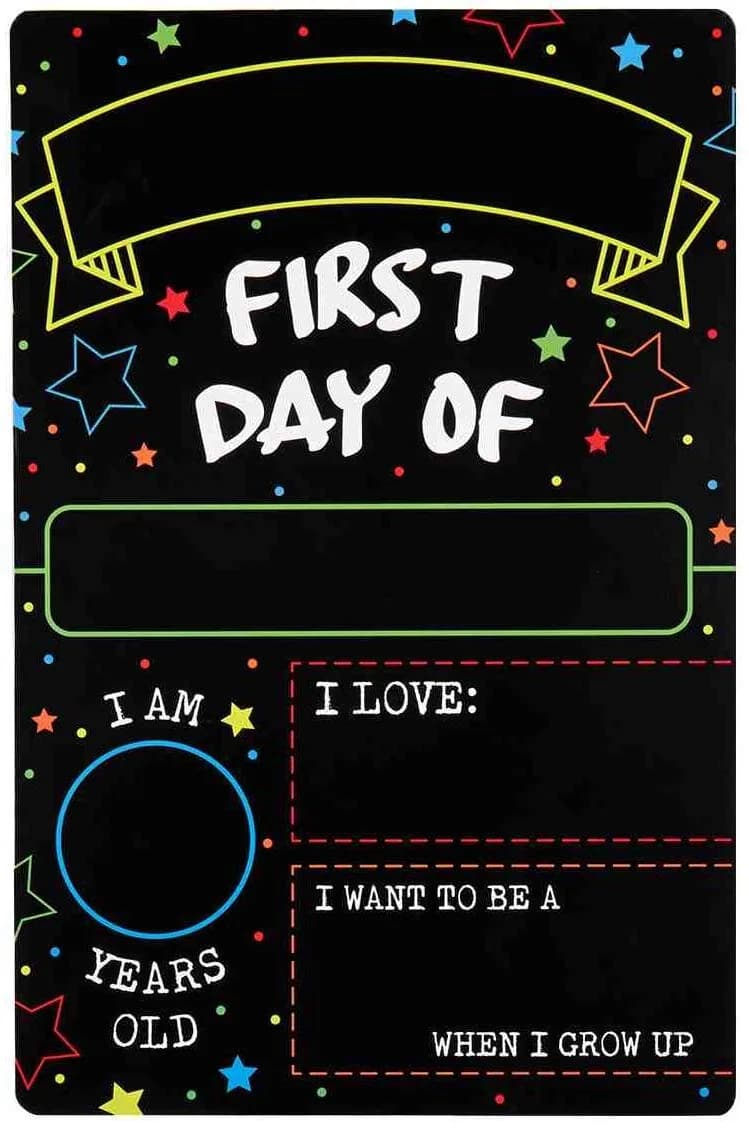 GSM Brands First Day Last Day of School Sign Double Sided Dry Erase Board 30.5cm (12" x 8") | Classic Design for Milestones - main product image