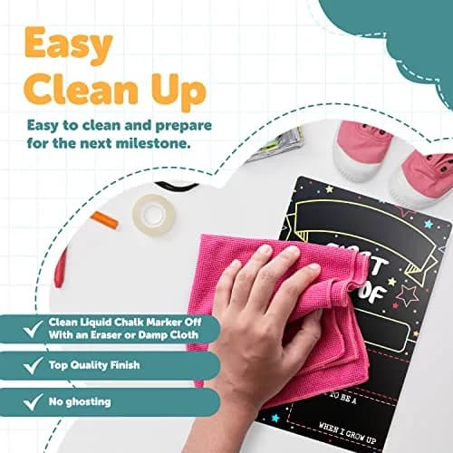 GSM Brands First Day Last Day of School Sign Double Sided Dry Erase Board 30.5cm (12" x 8") | Classic Design for Milestones thumbnail 4