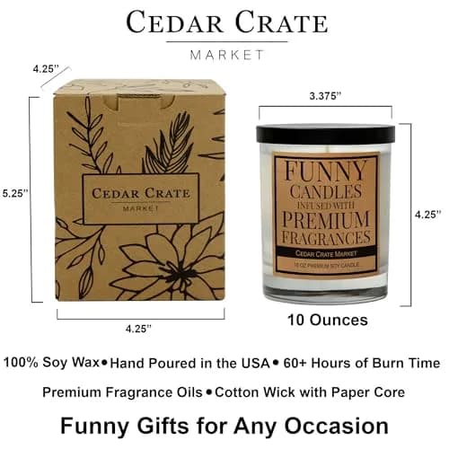 CEDAR CRATE MARKET Best Friend Candle 10 oz | Funny Scented Jar Candle for Women thumbnail 4