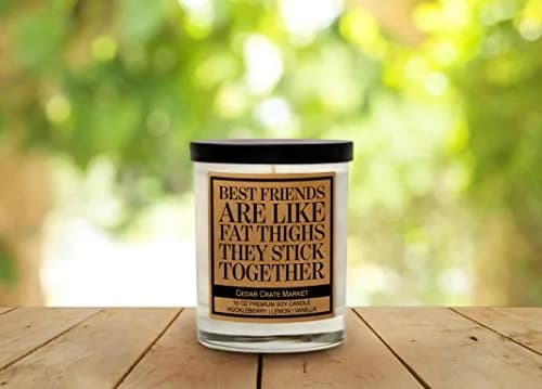CEDAR CRATE MARKET Best Friend Candle 10 oz | Funny Scented Jar Candle for Women thumbnail 3