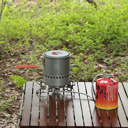 Bulin 1.5L Camping Pot with Heat Exchanger & Foldable Handle | Ultralight Aluminum Cookware for Backpacking thumbnail 8