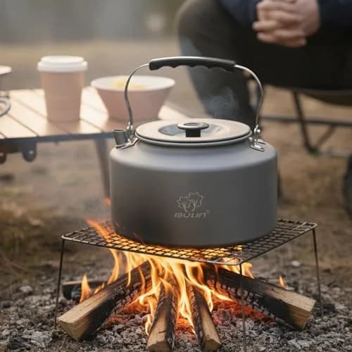 Bulin Camping Kettle 2.2L (740ml / 2.3 Quarts) | Fast Heating Water Boiler for Open Fire & Stoves thumbnail 7
