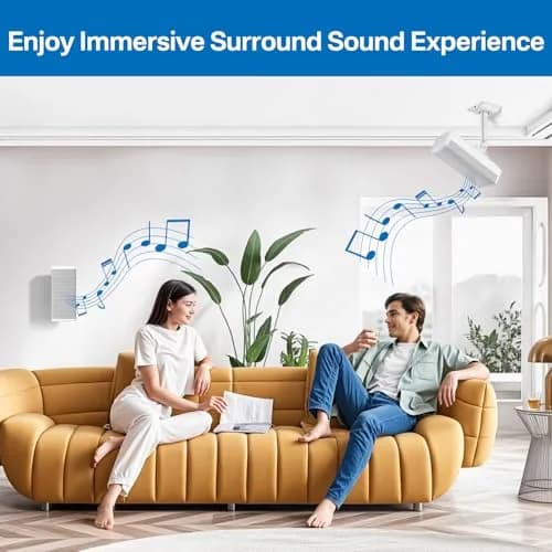tiebutie White Adjustable Speaker Wall Mount | Ceiling & Wall Mount for Bose UB-20 Series II, SoundTouch, CineMate, Acoustimass, Cube Surround Bracket thumbnail 7