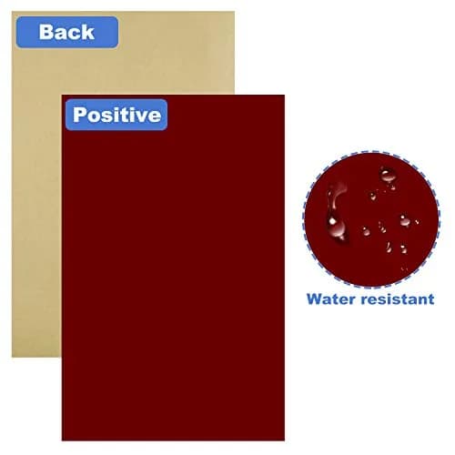 Thyores Red Velvet Adhesive Sheets 21cm x 30cm (A4 Size) | 15PCS Pack for Crafts & Decor thumbnail 3