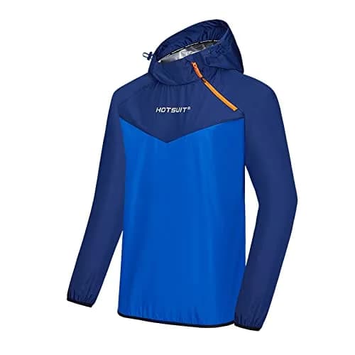 HOTSUIT Men's Sauna Jacket for Workout Weight Loss | Medium Navy thumbnail 1