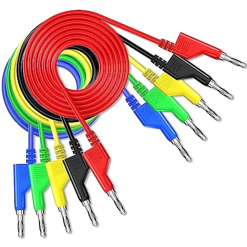 Goupchn 5PCS Stackable Banana Plug Test Leads 1m (3.3ft) | 1000V 15A Electrical Test Cable Set thumbnail 6