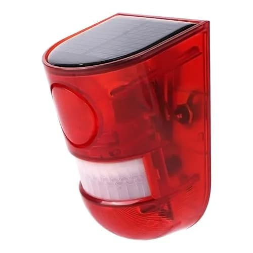 Aolyty Solar Motion Sensor Alarm Light with Siren and Red LED Flashing, 800m Visibility | Motion Detector Device India thumbnail 1