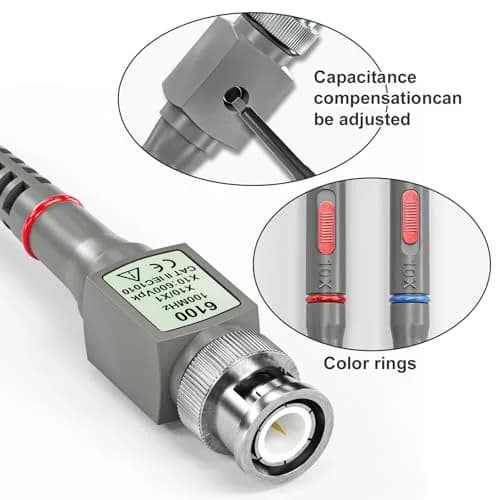 Goupchn P6100 Oscilloscope Probe 100MHz 1X/10X Attenuation 2-Pack | Precision Measuring Tool for Indian Labs thumbnail 3