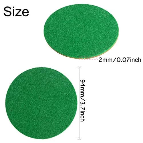 Gejoy Air Hockey Paddle Felt Pads 94 mm (3.7 inches) — 8-Pack | Protects Table & Pushers thumbnail 6