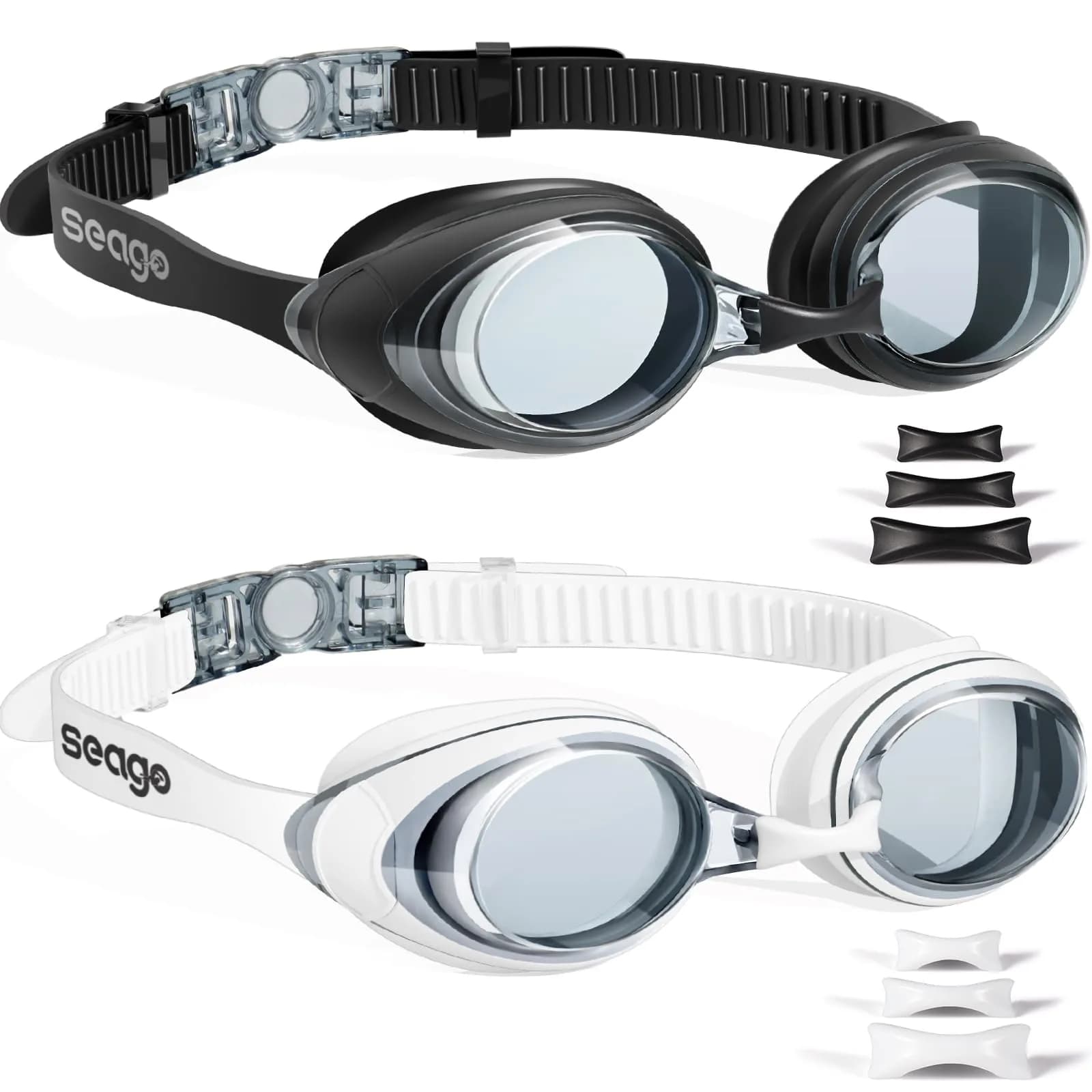 Seago Adult Swim Goggles 2-Pack | Anti-Fog, UV Protection, Leakproof - main product image