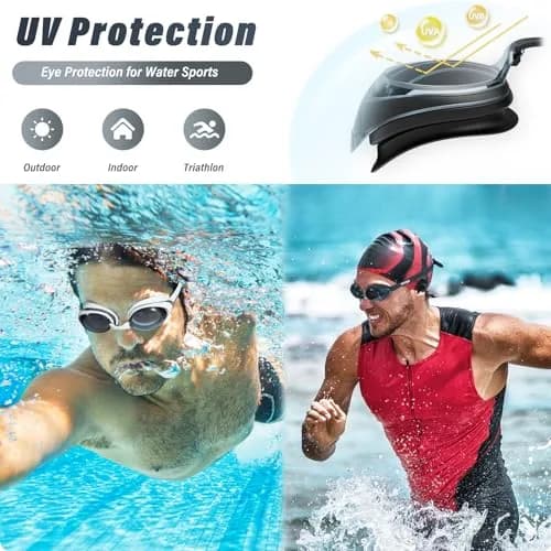 Seago Adult Swim Goggles 2-Pack | Anti-Fog, UV Protection, Leakproof thumbnail 6