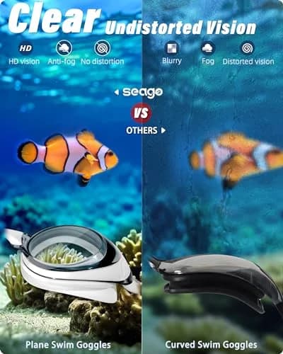 Seago Adult Swim Goggles 2-Pack | Anti-Fog, UV Protection, Leakproof thumbnail 3