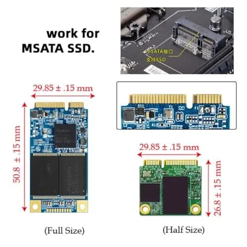 chenyang CY Low Profile Half-Height mSATA SSD to 2.5 inch IDE 44pin Hard Disk Case Enclosure for Notebook Laptop | Compact, supports MSATA SSD only thumbnail 2