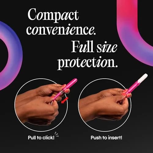 U by Kotex Click Compact Tampons Regular Unscented 45 Count | Gynecologist-Tested for Leak-Free Protection thumbnail 5