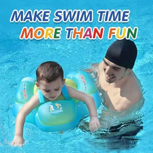 Swimbobo Baby Swimming Float Ring L (57cm Outer Diameter) | Dual Airbags, Safety Support Bottom thumbnail 6