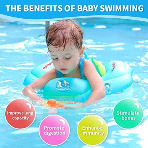 Swimbobo Baby Swimming Float Ring XL Blue | Dual Airbag Safety Support for 3-36 Months thumbnail 2