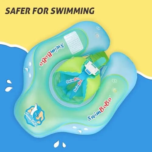 Swimbobo Baby Swimming Float Ring XL Blue | Dual Airbag Safety Support for 3-36 Months thumbnail 3