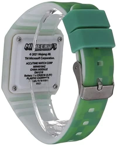 Accutime Minecraft Creeper Kids LED Touch Watch Green Silicone Digital Timepiece | 35mm Case thumbnail 3