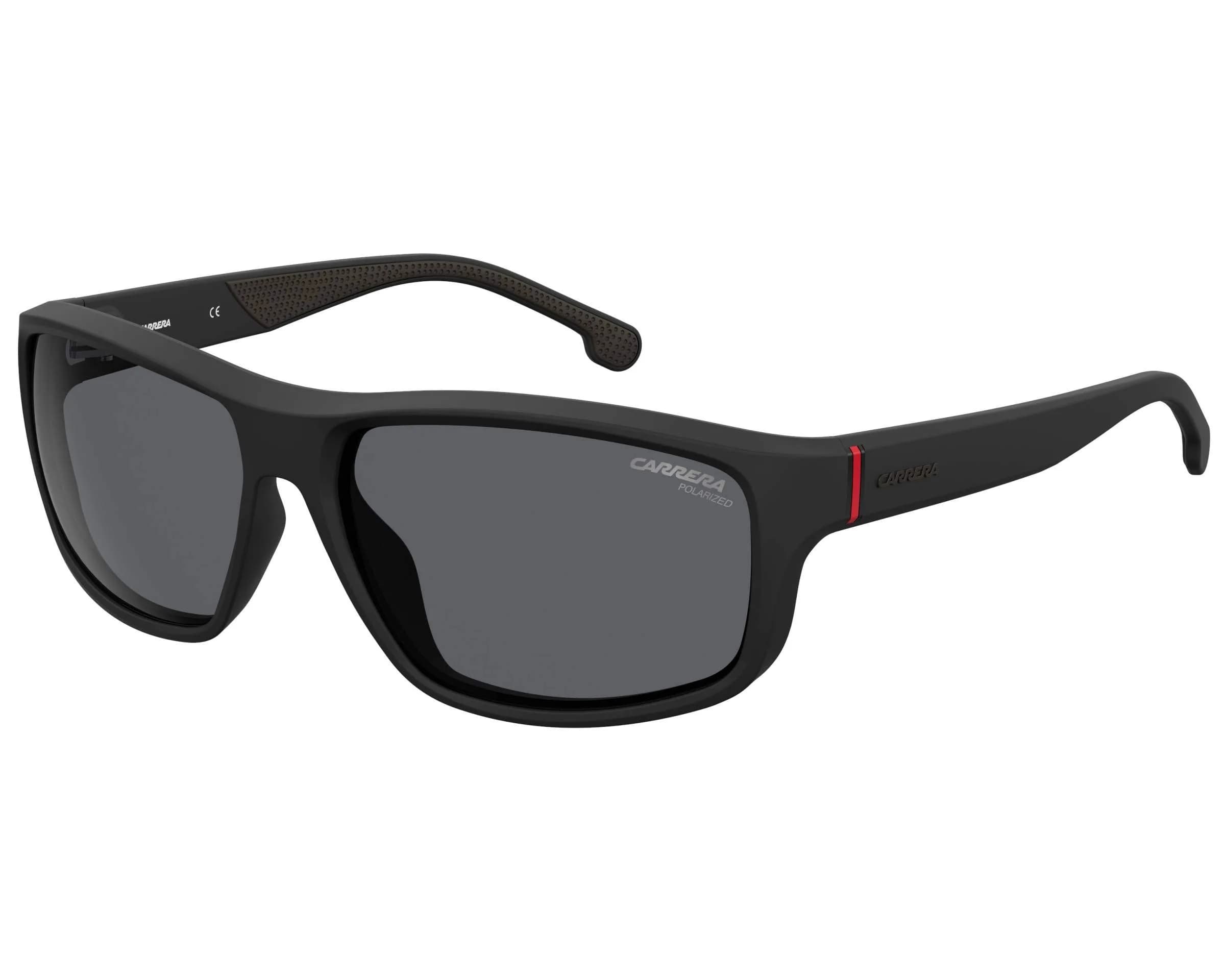 Carrera Men's Rectangular Polarized Sunglasses 61mm (2.40 in) | Matte Black Full-Rim - main product image