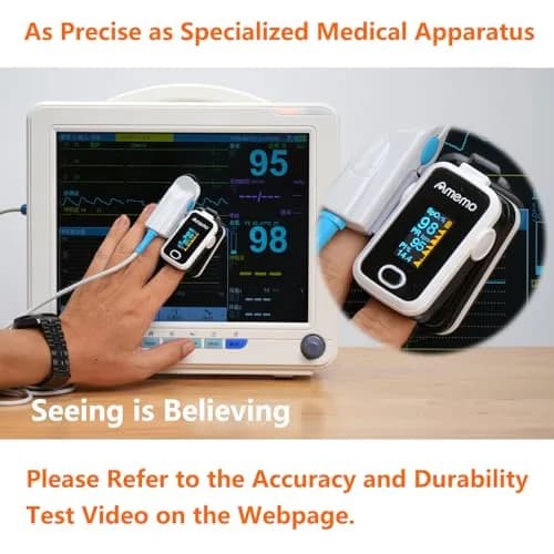 Amemo Blood Oxygen Monitor Fingertip OLED Display | Accurate, Durable & Easy to Use thumbnail 3