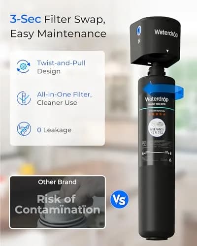 Waterdrop 15UA Under Sink Water Filter System | 19000 Gallons, 2 Years | NSF/ANSI 42 & 372 Certified thumbnail 9