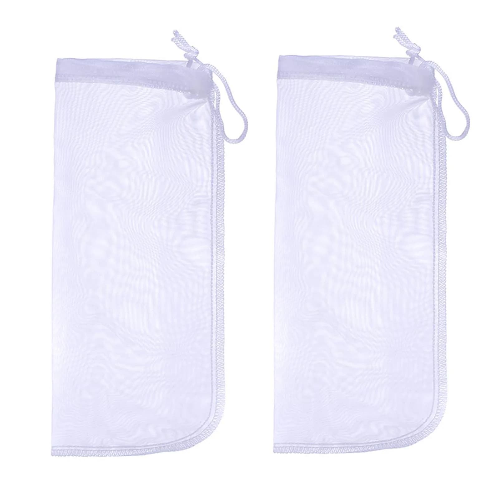 ALEGI Aquarium 180 Micron Extra Fine Media Filter Bag, 10"x3.9" (6 Pack) | Reusable Drawstring Mesh for Fine Resins
