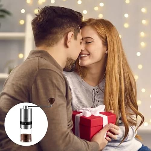 VEVOK CHEF Manual Coffee Grinder Stainless Steel Burr Grinder 48g | 6 Adjustable Settings for Home & Travel thumbnail 6