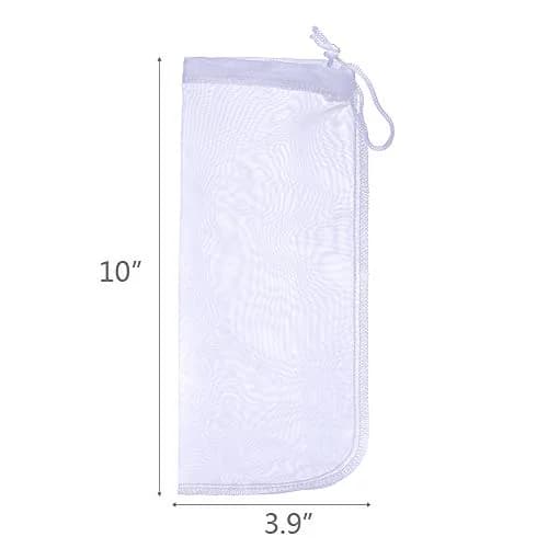 ALEGI 180 Micron Extra Fine Aquarium Filter Media Bag 10" x 3.9" | Reusable, Fine Mesh for Chemical Filtration thumbnail 2