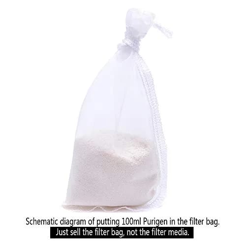 ALEGI Aquarium Extra Fine Media Filter Bag 7.5"*3.6" | Reusable 180 Micron Mesh for Fine Resins thumbnail 7
