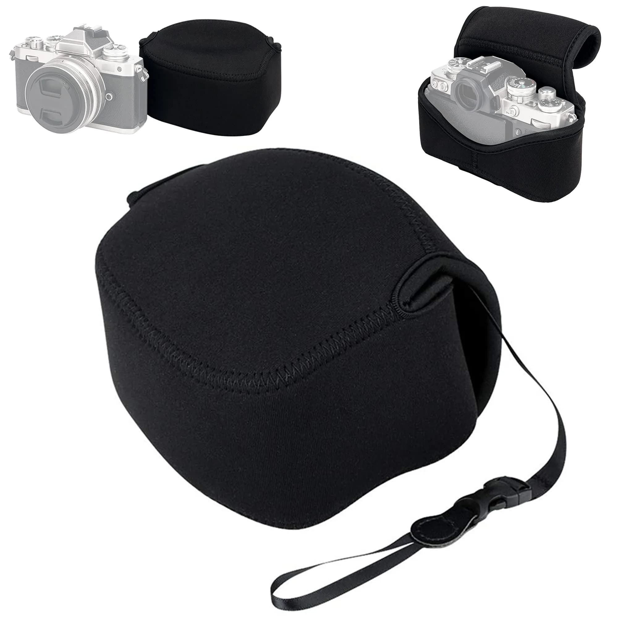 JJC Soft Neoprene XE5 X100VI Camera Case Bag for Fujifilm X-E5 Lumix L10 | Waterproof & Anti-Loss — Within 4.98x3.68x3.62"