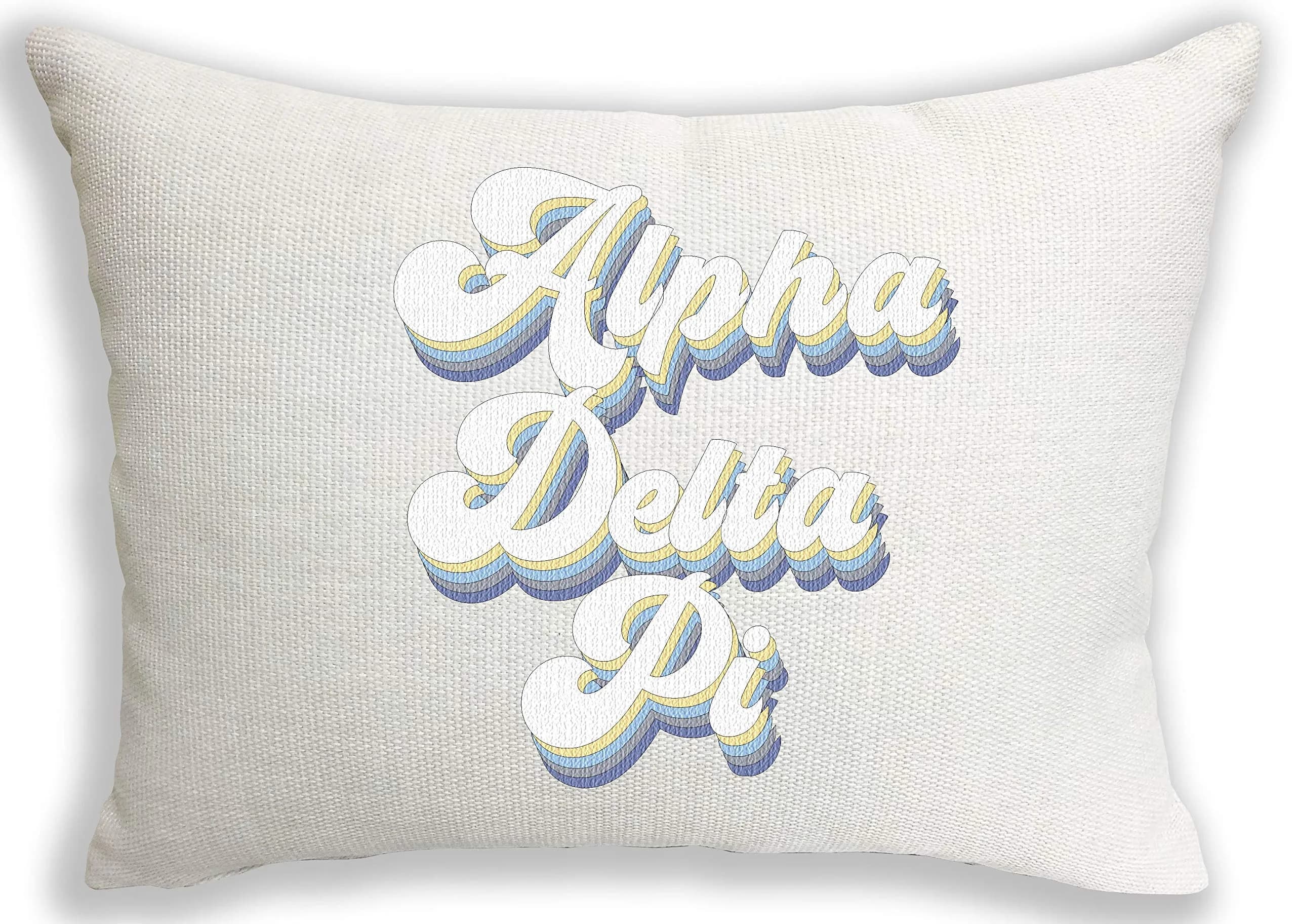 Sorority Shop Alpha Delta Pi Pillow – Retro Design, 12" x 16" Lumbar Pillow Sorority - main product image
