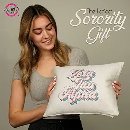 Sorority Shop Kappa Alpha Theta Pillow – Retro Design, 12" x 16" Lumbar Pillow Sorority thumbnail 6
